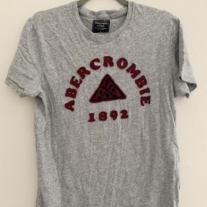 Abercrombie Grey Logo T-Shirt, Men’s Medium